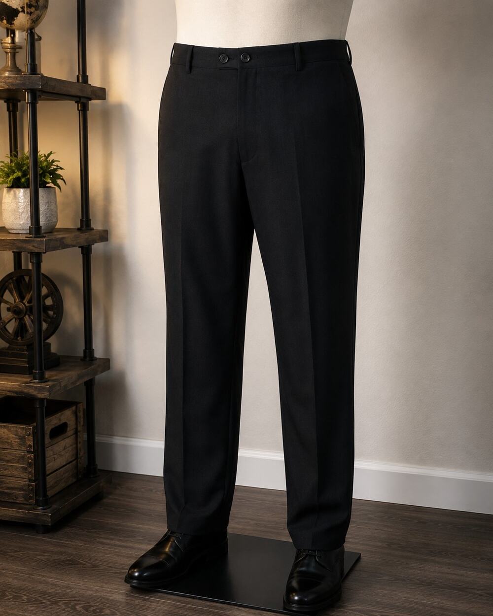 Lauren Ralph Lauren Mens BLACK Blue Performance Stretch Chino Pants 44W x 32L